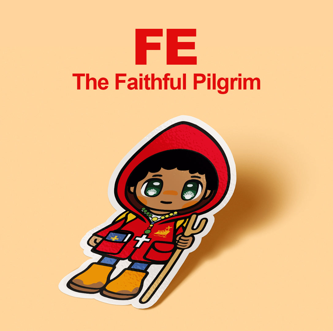 Fe the Faithful Pilgrim - Sacred Journey Die-Cut Sticker